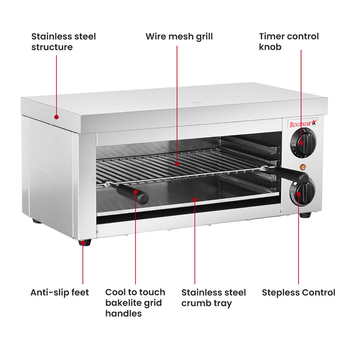 Benchstar AT-936E - Electric Salamander Grill with Timer, 2kW - image 3