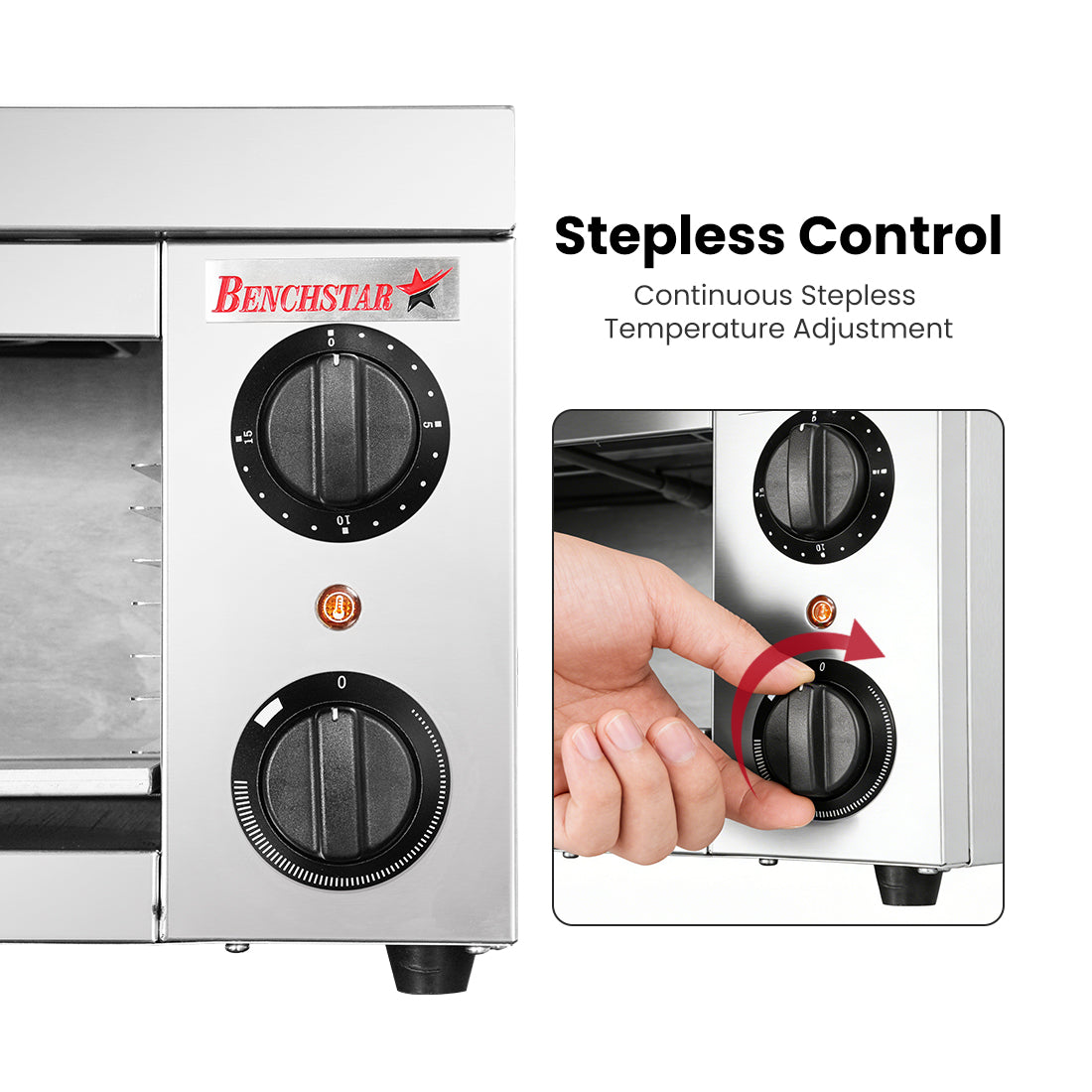Benchstar AT-936E - Electric Salamander Grill with Timer, 2kW - image 5