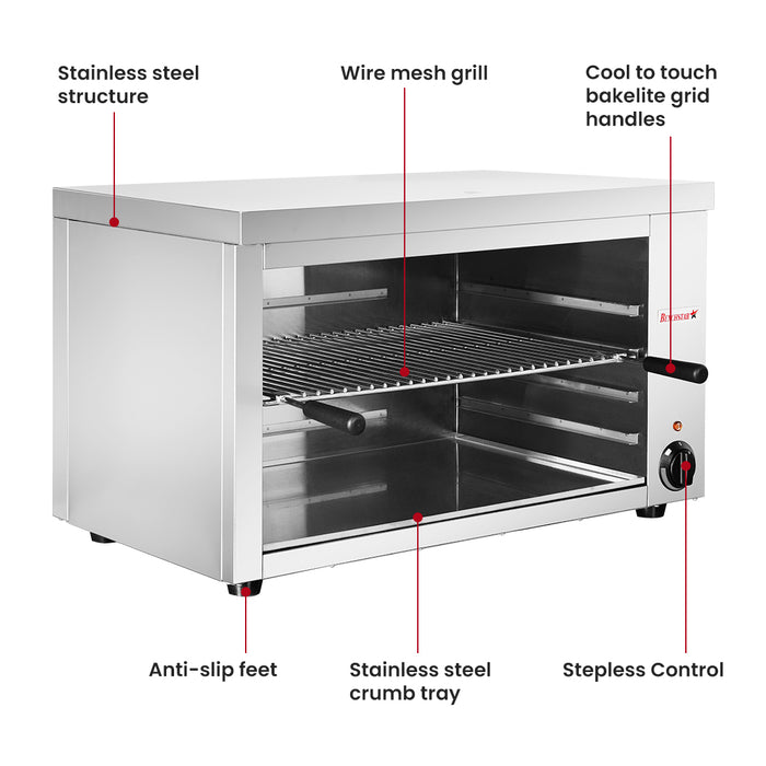 Benchstar AT-937E - Electric Salamander Grill with Timer, 4kW, 800mm - image 3