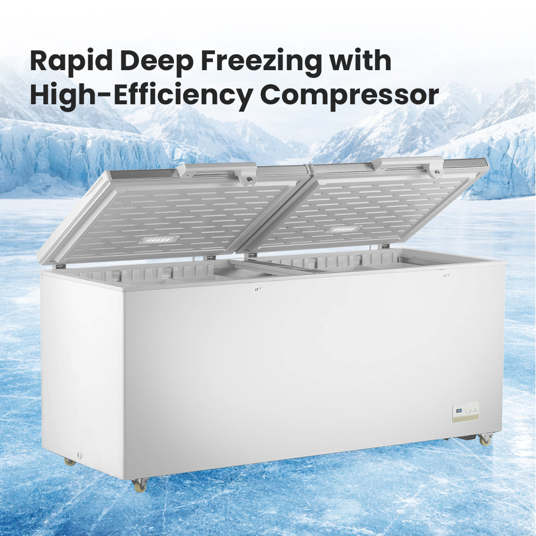 FED Thermaster BD750F - Stainless Steel Double Lid Chest Freezer 750L - image 4