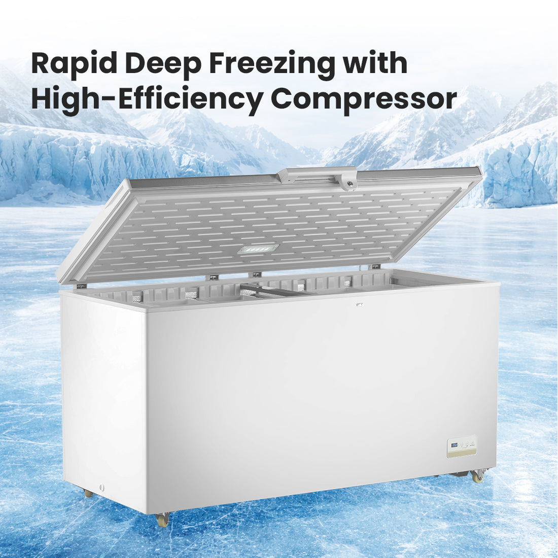 FED Thermaster BD520F - Stainless Steel Single Lid Chest Freezer 520L - image 4