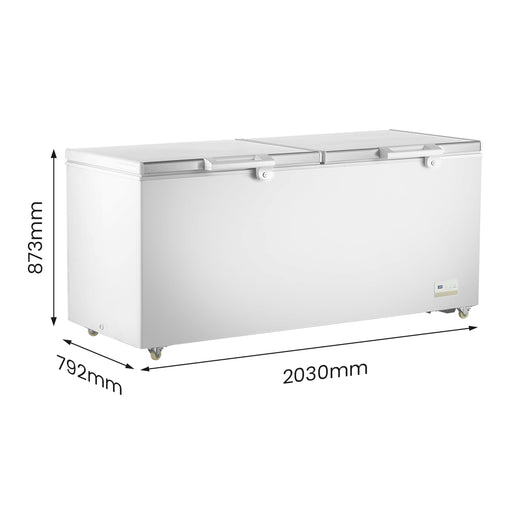 FED Thermaster BD750F - Stainless Steel Double Lid Chest Freezer 750L - image 2