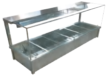 Atosa BM6 - Bain Marie Hot Food Display 2060mm 12 x 1/2 GN