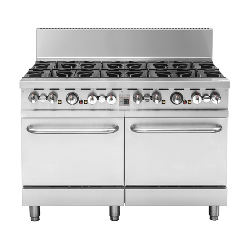 Brenner BREG8RO-1200 - Forge 800 Series 8 Burner Gas Range with Double Fan Forced Oven 1200mm - image 2