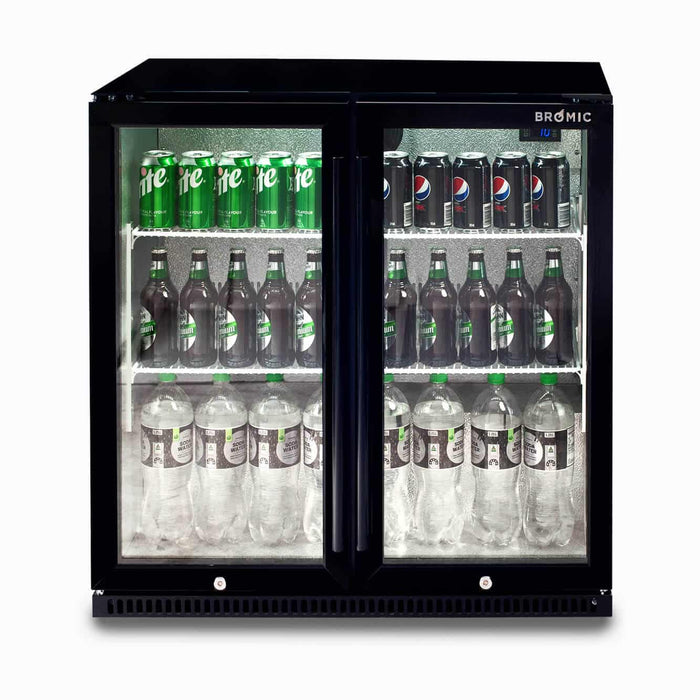 Bromic BB0200GD-NR-1 - Back Bar Fridge 190L, 2 Doors, Hinged, 865mm