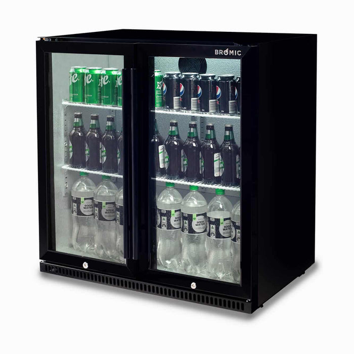 Bromic BB0200GD-NR-1 - Back Bar Fridge 190L, 2 Doors, Hinged, 865mm