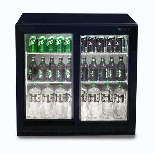 Bromic BB0200GDS-NR-1 - Back Bar Fridge 190L, 2 Doors, Sliding, 865mm