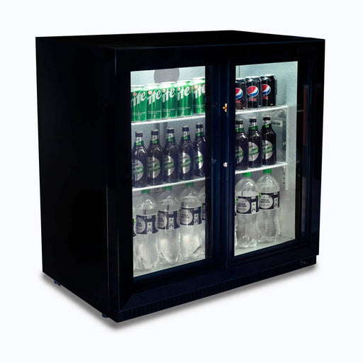 Bromic BB0200GDS-NR-1 - Back Bar Fridge 190L, 2 Doors, Sliding, 865mm