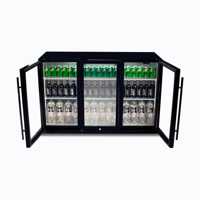 Bromic BB0330GD-NR-1 - Back Bar Fridge 307L, 3 Doors, Hinged, 1350mm