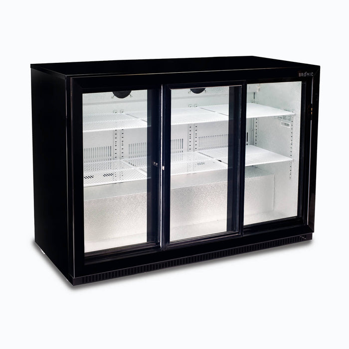 Bromic BB0330GDS-NR-1 - Back Bar Fridge 307L, 3 Doors, Sliding, 1350mm