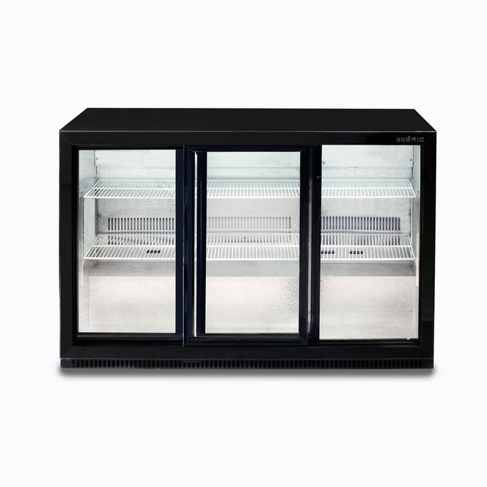 Bromic BB0330GDS-NR-1 - Back Bar Fridge 307L, 3 Doors, Sliding, 1350mm