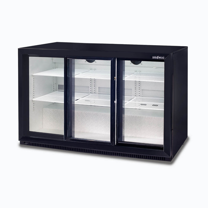 Bromic BB0330GDS-NR-1 - Back Bar Fridge 307L, 3 Doors, Sliding, 1350mm