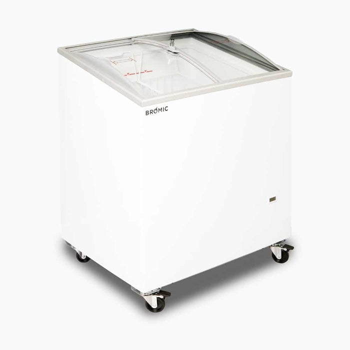 Bromic CF0200ATCG-NR - Display Chest Freezer 176L, Curved Glass Top, 719mm