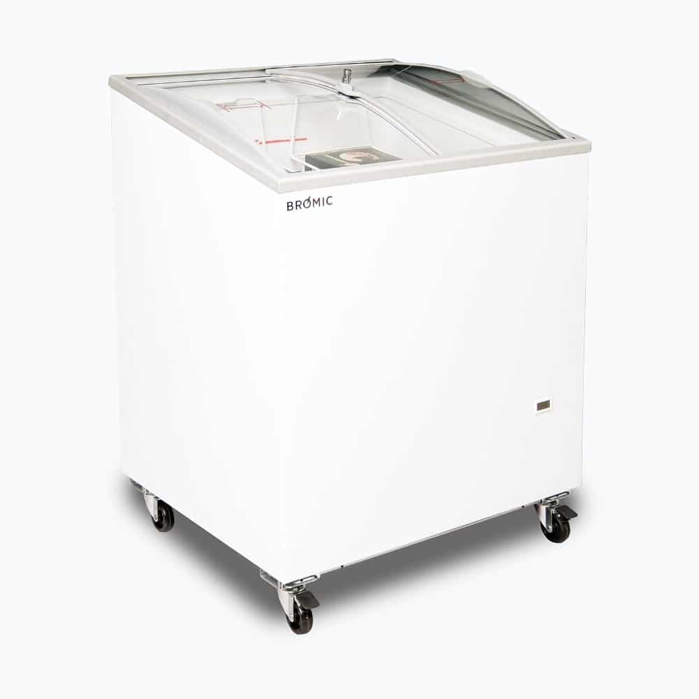 Bromic CF0200ATCG-NR - Display Chest Freezer 176L, Curved Glass Top, 719mm