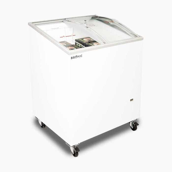 Bromic CF0200ATCG-NR - Display Chest Freezer 176L, Curved Glass Top, 719mm