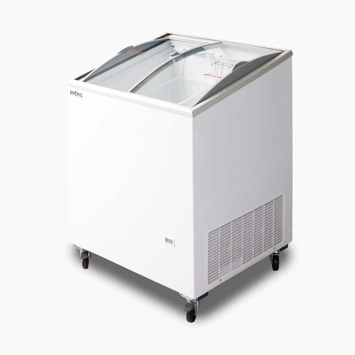 Bromic CF0200ATCG-NR - Display Chest Freezer 176L, Curved Glass Top, 719mm