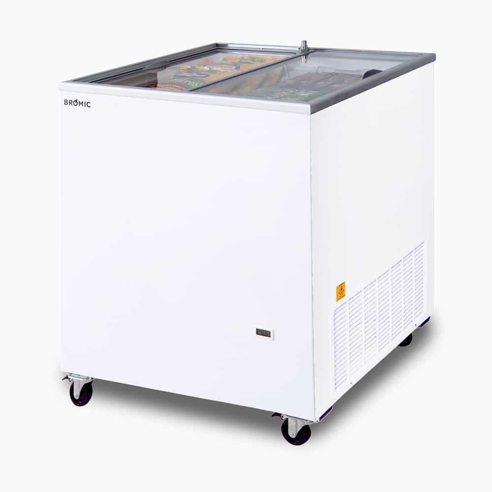 Bromic CF0200FTFG-NR - Display Chest Freezer 191L, Flat Glass Top, 719mm
