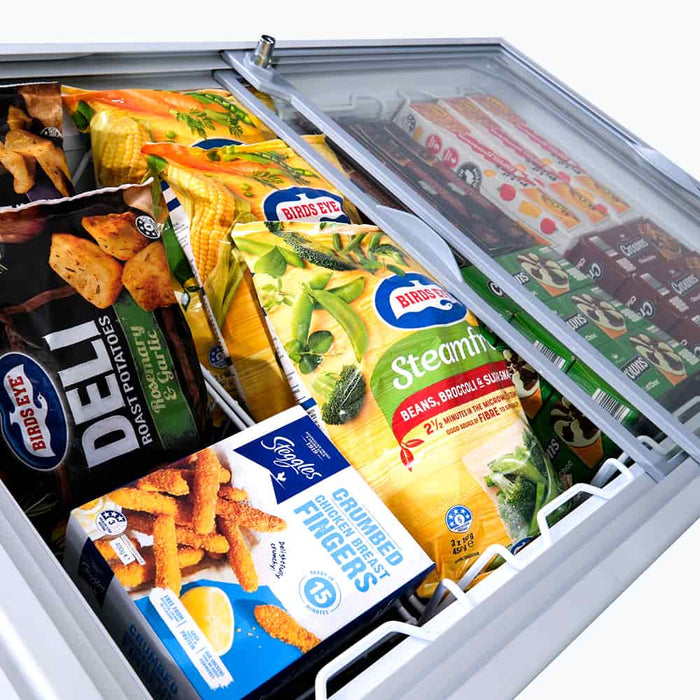 Bromic CF0300FTFG-NR - Display Chest Freezer 296L, Flat Glass Top, 1010mm