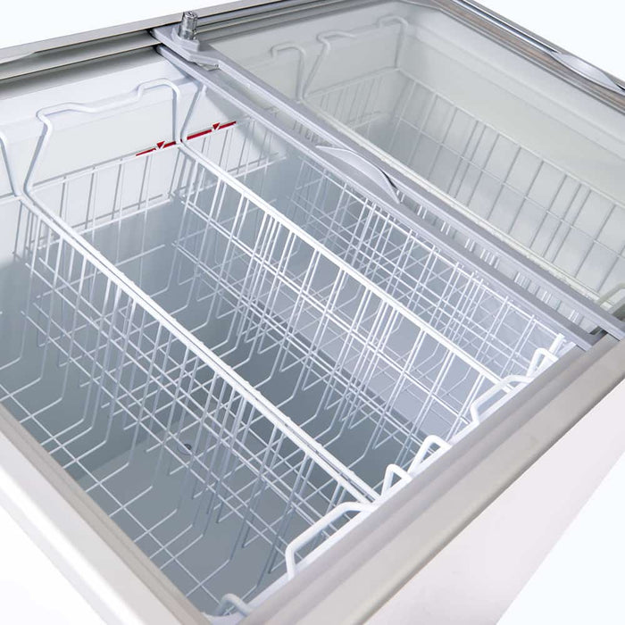 Bromic CF0300FTFG-NR - Display Chest Freezer 296L, Flat Glass Top, 1010mm