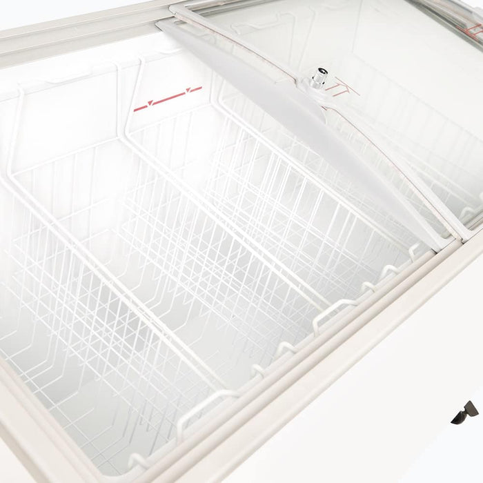 Bromic CF0400ATCG-NR - Display Chest Freezer 352L, Curved Glass Top, 1298mm