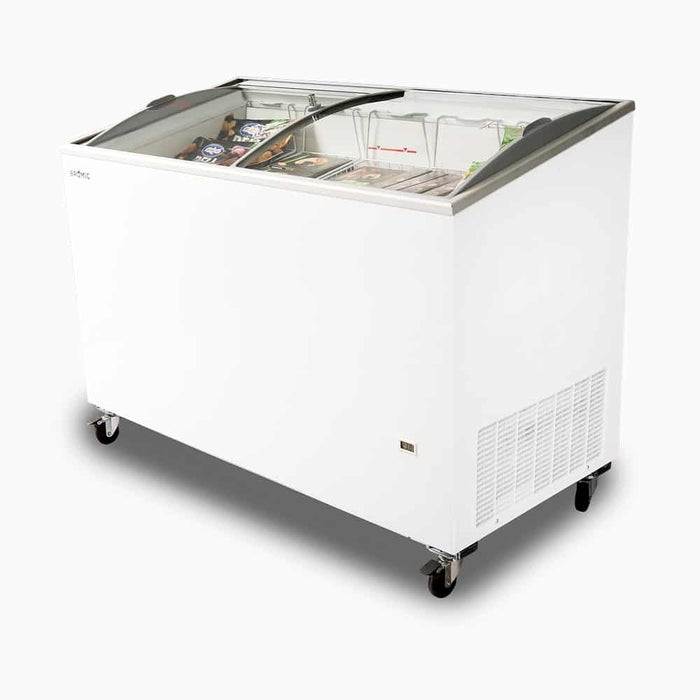 Bromic CF0400ATCG-NR - Display Chest Freezer 352L, Curved Glass Top, 1298mm