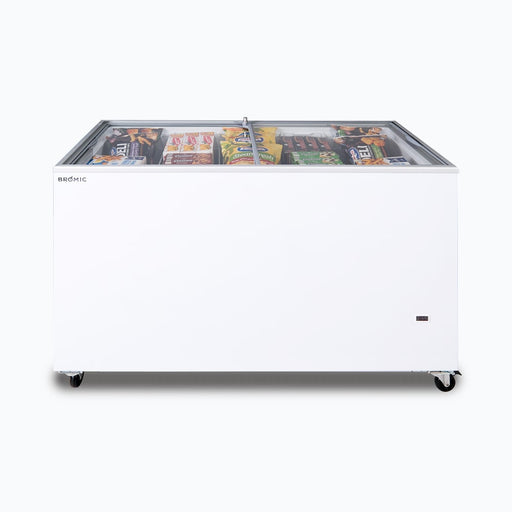 Bromic CF0400FTFG-NR - Display Chest Freezer 401L, Flat Glass Top, 1298mm