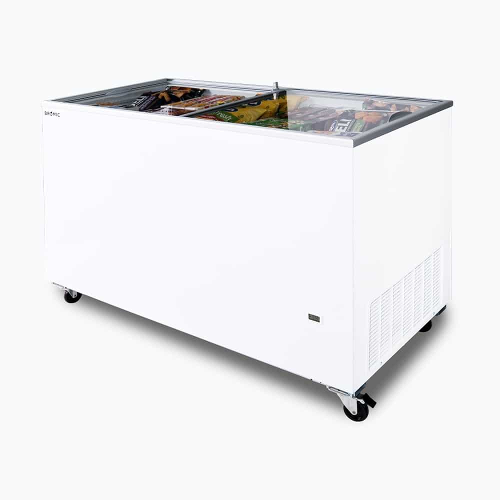 Bromic CF0400FTFG-NR - Display Chest Freezer 401L, Flat Glass Top, 1298mm