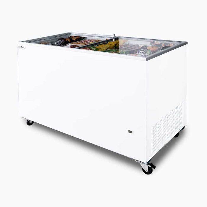 Bromic CF0400FTFG-NR - Display Chest Freezer 401L, Flat Glass Top, 1298mm