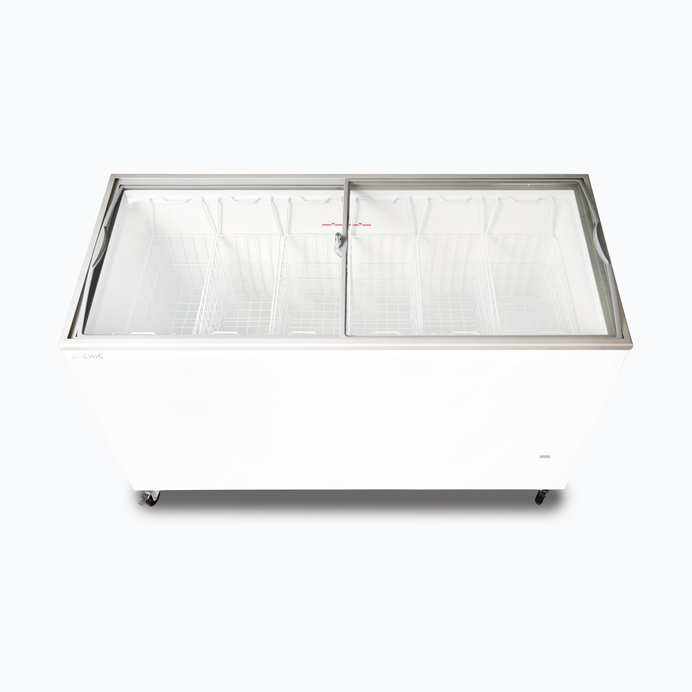 Bromic CF0500ATCG-NR - Display Chest Freezer 427L, Curved Glass Top, 1548mm