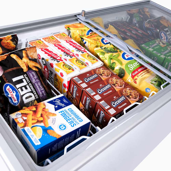 Bromic CF0500FTFG-NR - Display Chest Freezer 491L, Flat Glass Top, 1548mm