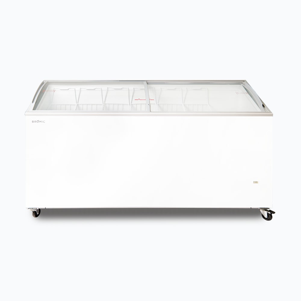 Bromic CF0600ATCG-NR - Display Chest Freezer 555L, Curved Glass Top, 1750mm