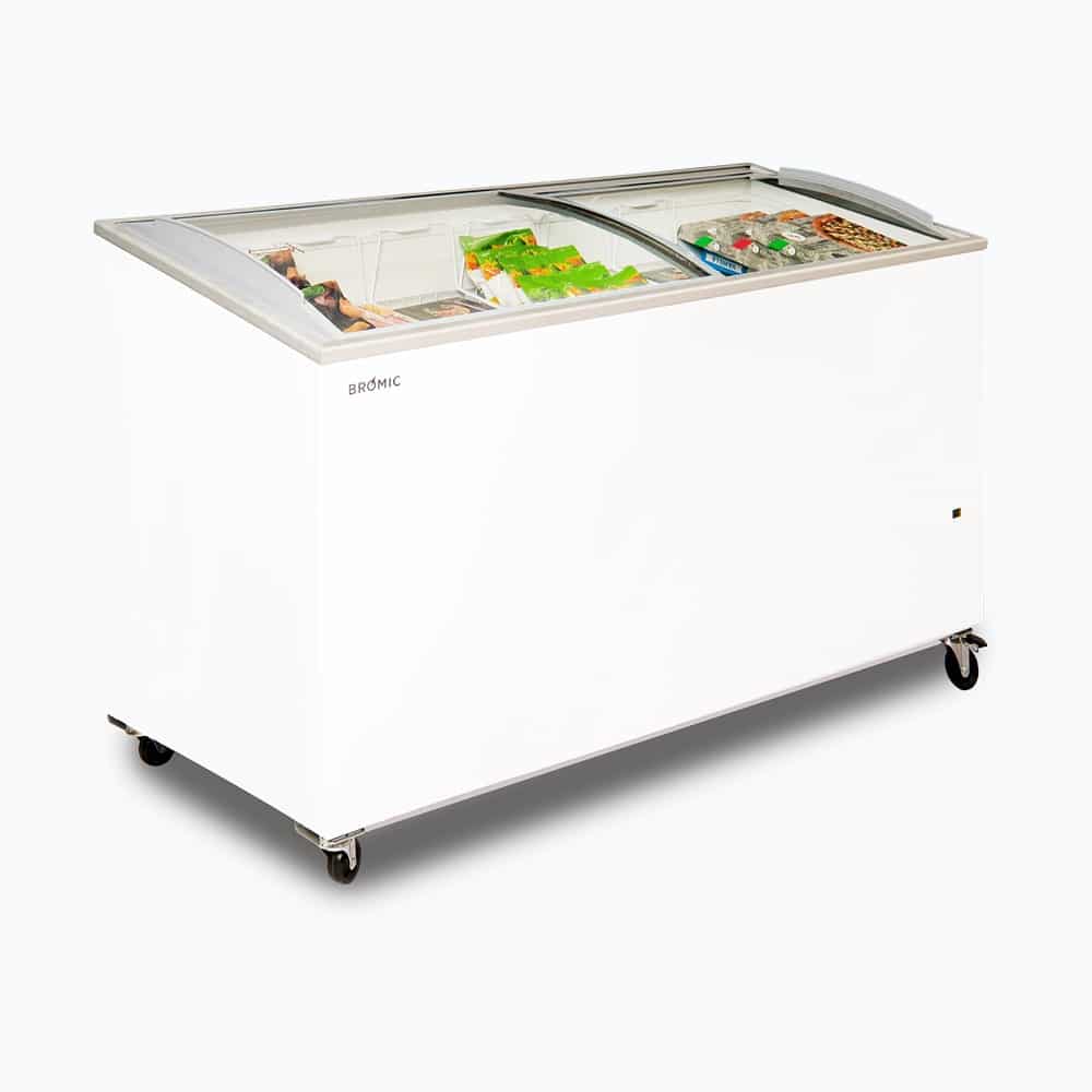 Bromic CF0600ATCG-NR - Display Chest Freezer 555L, Curved Glass Top, 1750mm
