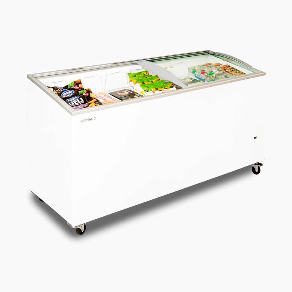 Bromic CF0600ATCG-NR - Display Chest Freezer 555L, Curved Glass Top, 1750mm