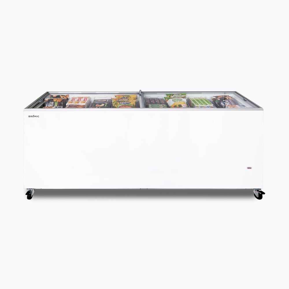 Bromic CF0700FTFG-NR - Display Chest Freezer 670L, Flat Glass Top, 2055mm