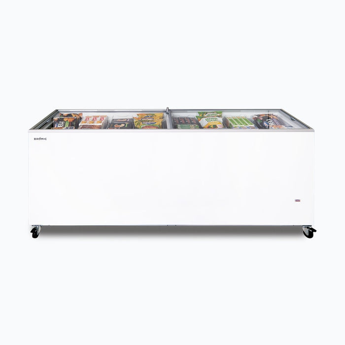 Bromic CF0700FTFG-NR - Display Chest Freezer 670L, Flat Glass Top, 2055mm