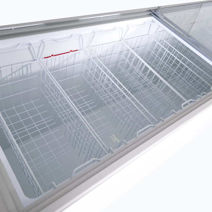 Bromic CF0700FTFG-NR - Display Chest Freezer 670L, Flat Glass Top, 2055mm
