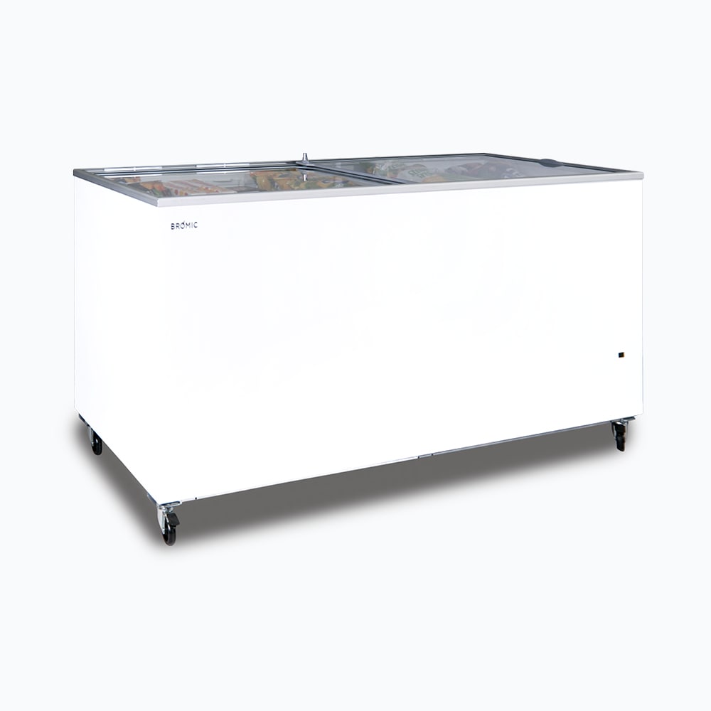 Bromic CF0700FTFG-NR - Display Chest Freezer 670L, Flat Glass Top, 2055mm