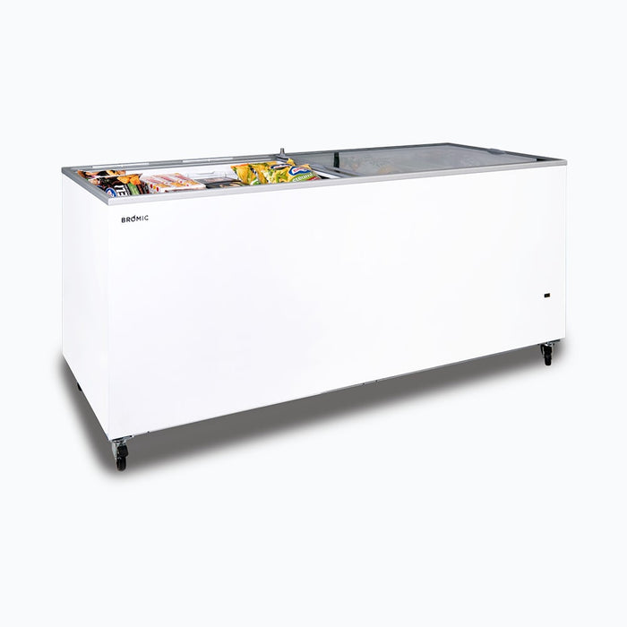 Bromic CF0700FTFG-NR - Display Chest Freezer 670L, Flat Glass Top, 2055mm