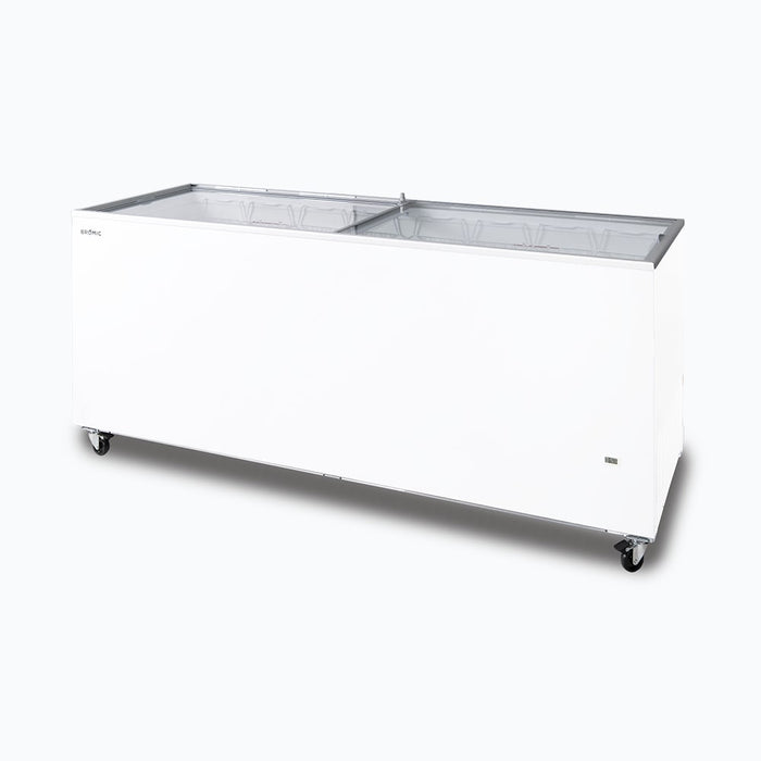 Bromic CF0700FTFG-NR - Display Chest Freezer 670L, Flat Glass Top, 2055mm
