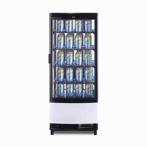 Bromic CT0100G4BC-NR - Countertop Fridge 98L, 1 Door, Curved Glass, 425mm