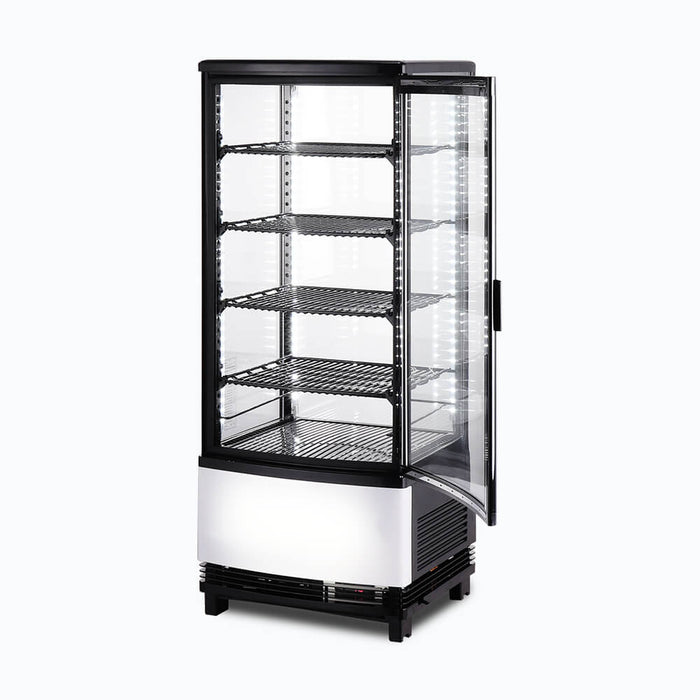 Bromic CT0100G4BC-NR - Countertop Fridge 98L, 1 Door, Curved Glass, 425mm
