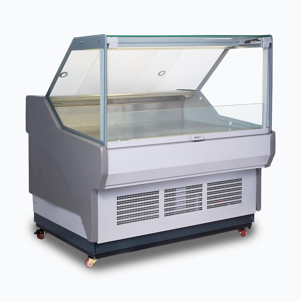 Bromic DD1250SG-NR - Square Glass Deli Display, 1330mm