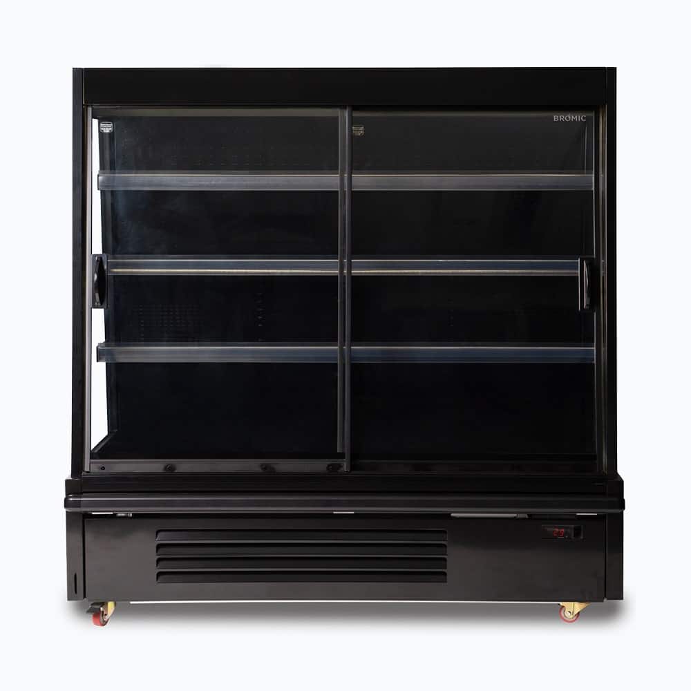Bromic SVM1580SD-NR - Semi Vertical Display Fridge, Gondola, 1580mm, 2 Doors, Sliding