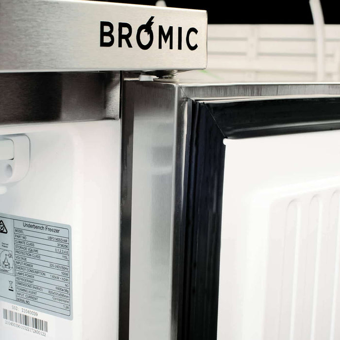 Bromic UBF0140SD-NR - Under Bench Freezer 115L, 1 Door, Stainless Steel, 598mm