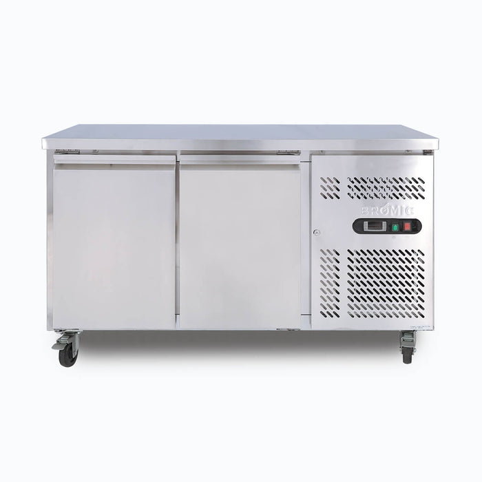 Bromic UBF1360SD-NR - Under Bench Freezer 282L, 2 Doors, Stainless Steel, 1360mm