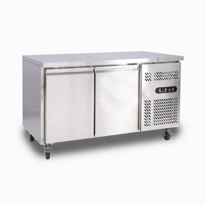 Bromic UBF1360SD-NR - Under Bench Freezer 282L, 2 Doors, Stainless Steel, 1360mm