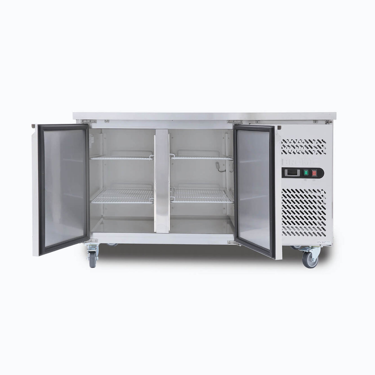 Bromic UBF1360SD-NR - Under Bench Freezer 282L, 2 Doors, Stainless Steel, 1360mm