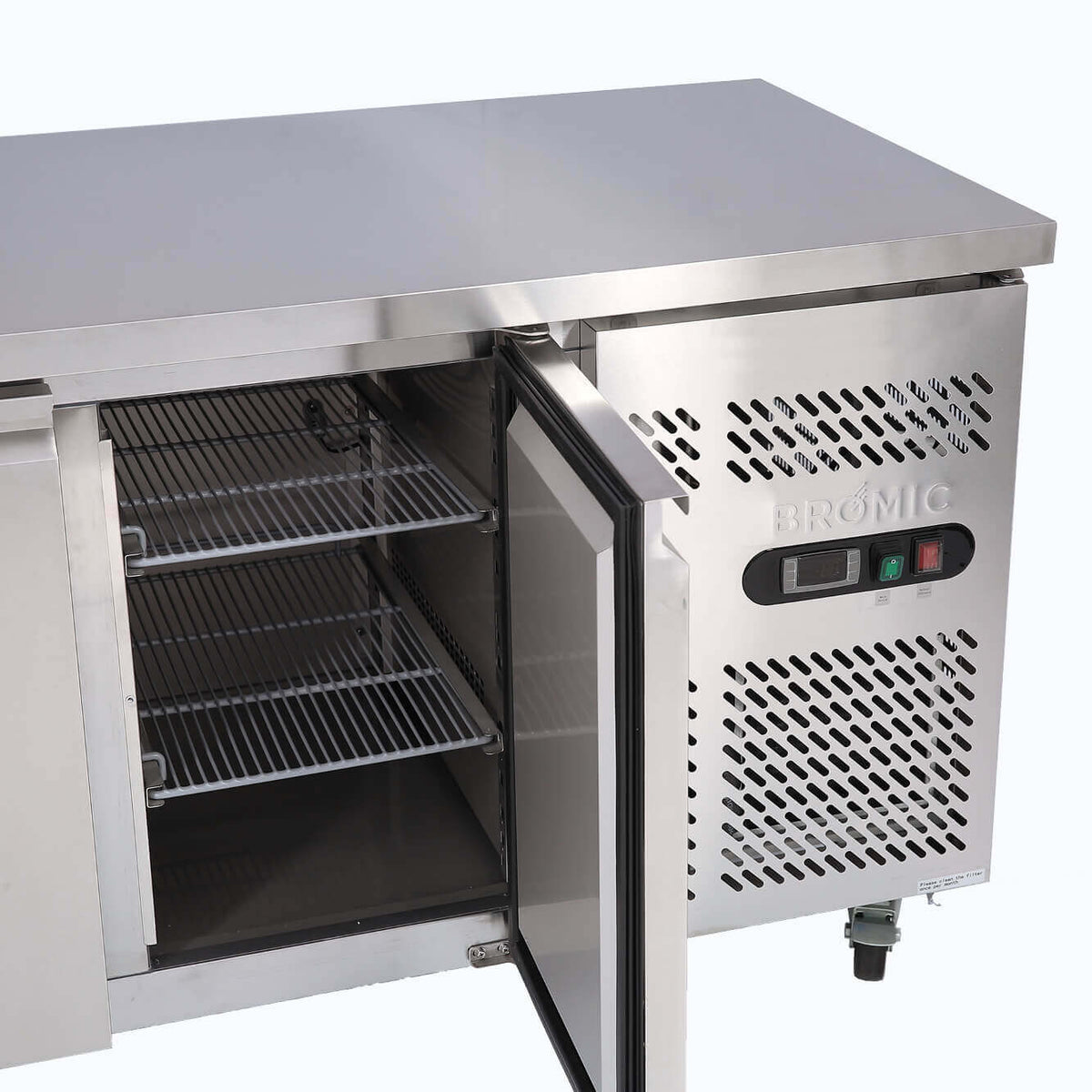Bromic UBF1360SD-NR - Under Bench Freezer 282L, 2 Doors, Stainless Steel, 1360mm