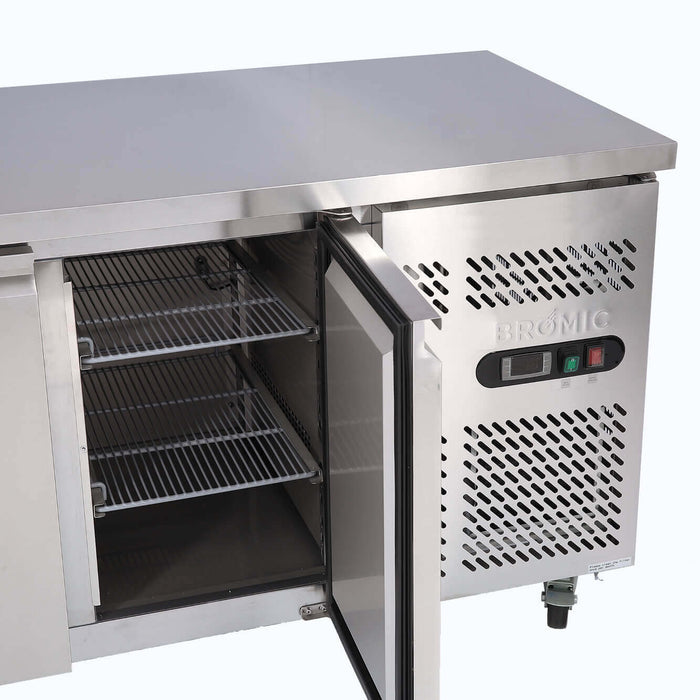 Bromic UBF1360SD-NR - Under Bench Freezer 282L, 2 Doors, Stainless Steel, 1360mm