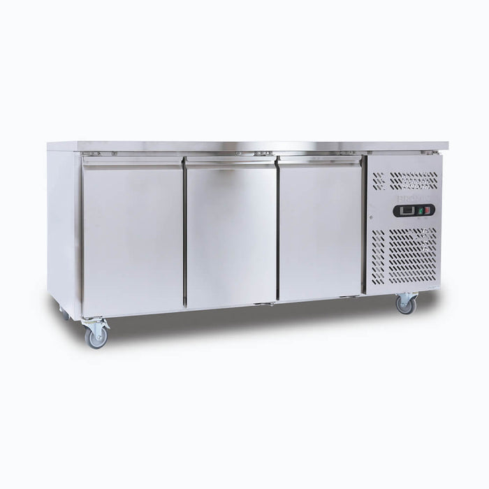 Bromic UBF1795SD-NR - Under Bench Freezer 417L, 3 Doors, Stainless Steel, 1795mm
